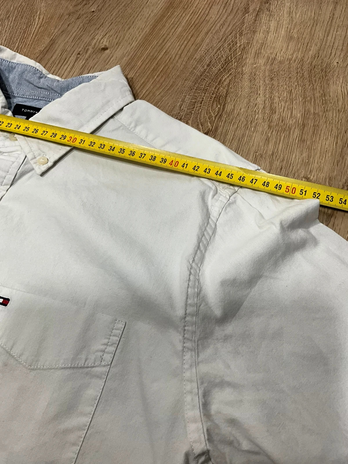 Chemise Tommy Hilfiger Classic Fit M Chic 100% Coton Blanc – photo 12